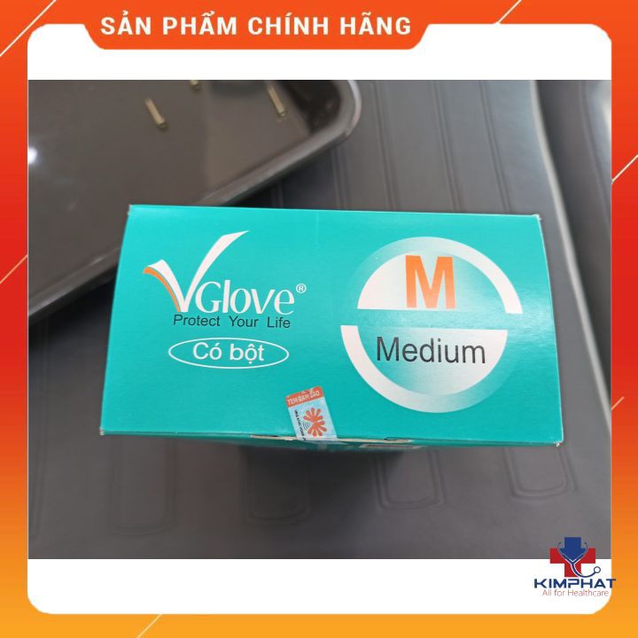 Găng Tay Y Tế Có Bột Vglove [ Hộp 100 Chiếc ]