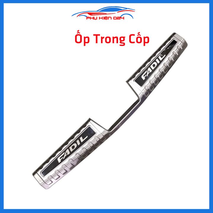 Ốp chống trầy cốp Fadil 2019-2020-2021 Inox mạ crom sáng bóng