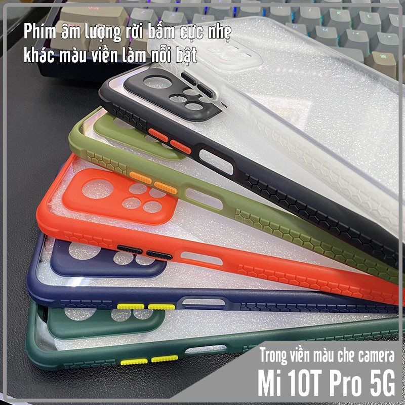Ốp lưng Xiaomi Mi 10T Pro - Redmi K30S trong viền màu che camera 4 Gốc chống sốc