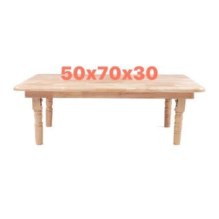 Bàn gấp gọn gỗ cao su chân tiện