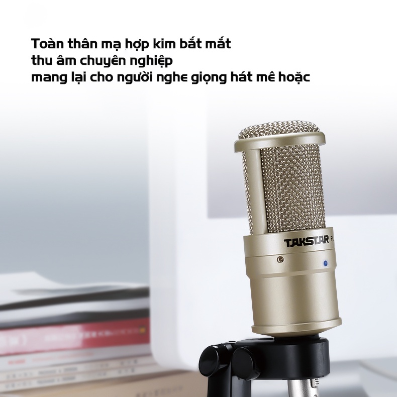 Bộ Mic Livestream Hát Karaoke Chính Hãng Đầy Đủ Mic Takstar PC-K200, Sound Card XOX K10, Nguồn 48V & Phụ Kiện BH 1 Năm