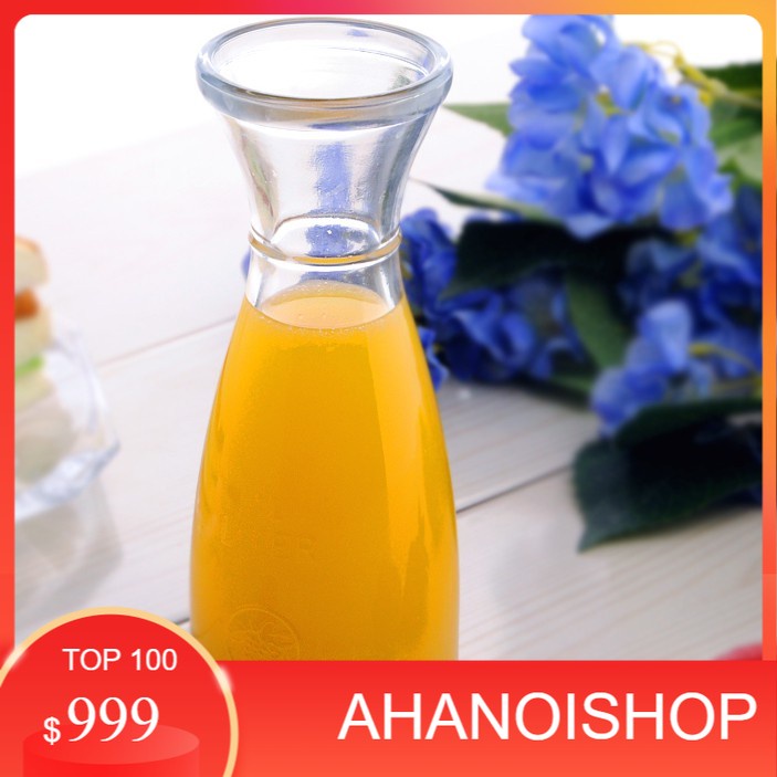 SALE GIÁ SỈ TẠI XƯỞNG Ly Chai Lọ Thủy Tinh Uống Sinh Tố Eo Nơ Chữ Love 420ml - Ly cốc uống trà sữa nước ép đẹp rẻ (NH)