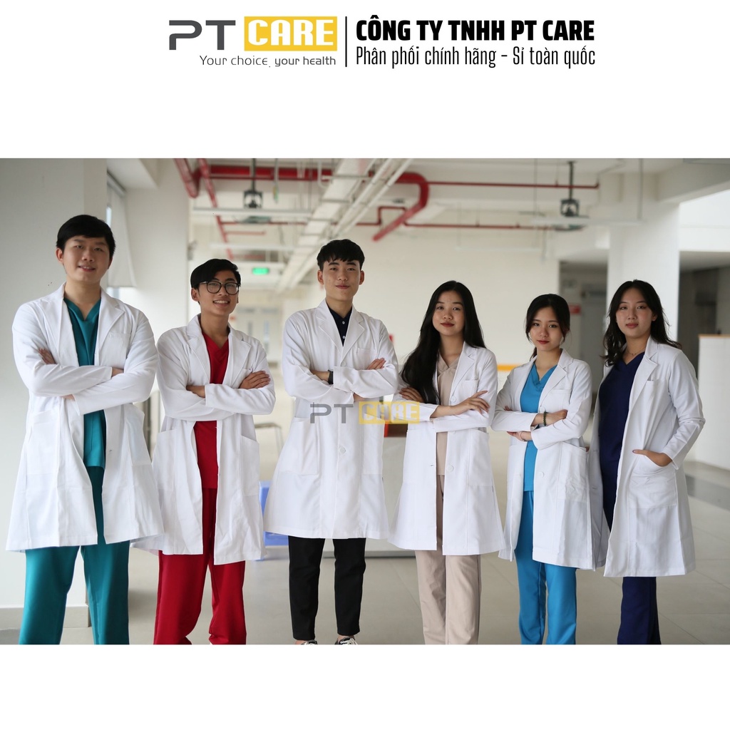 PT CARE | Áo Blouse Bác Sĩ Nữ Nam PT-B01 Thương Hiệu PT Care Cao Cấp Cho Phòng Mổ, Đồng Phục Nha Khoa, Spa, Thẩm Mỹ