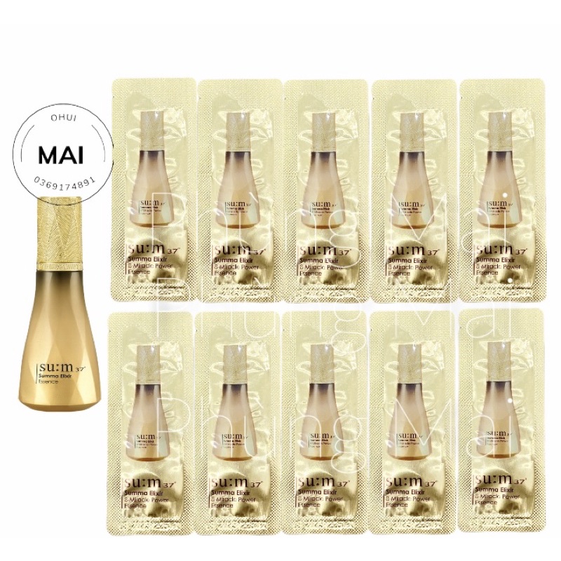 10 Gói tinh chất chống lão hoá tăng đàn hồi da Sum37 Summa 8 Miracle Power Essence
