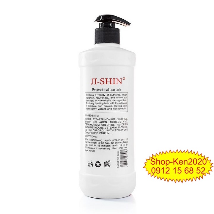 Kem hấp tóc hoàn hình Ji Shin Collagen Repair 500ml phục hồi tóc siêu mềm mượt