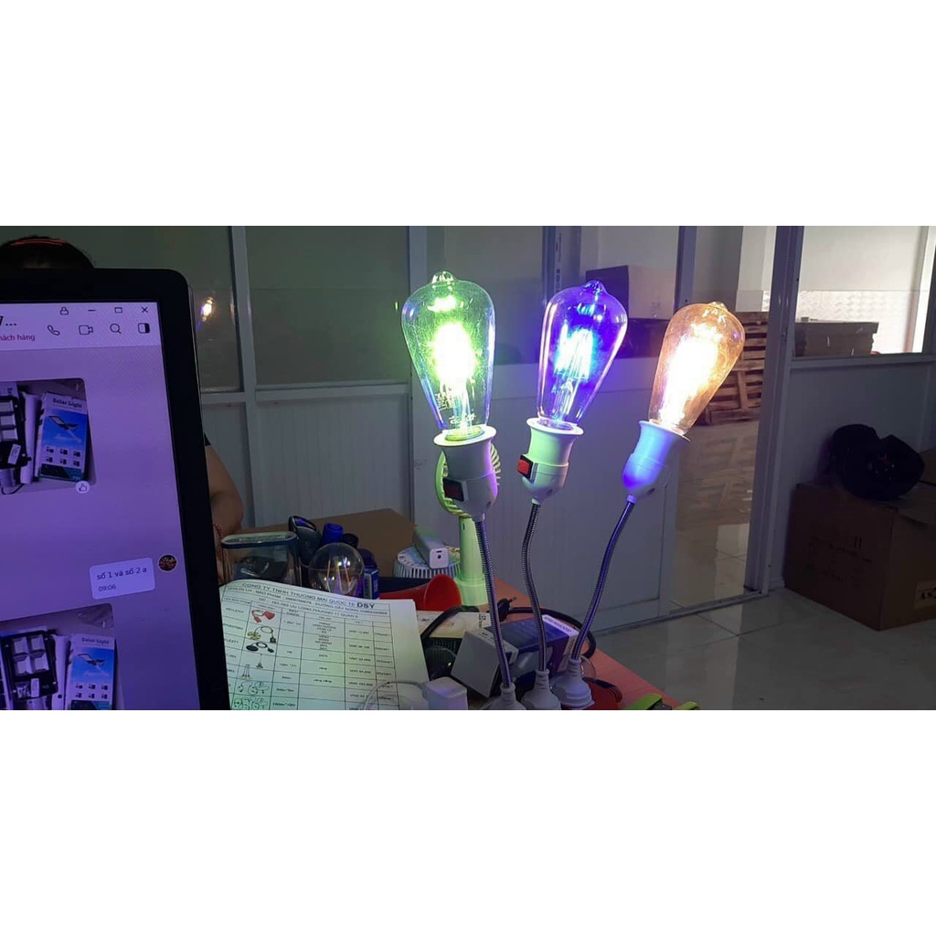 10 Bóng đèn Edison ST64 4W màu Vàng đui E27