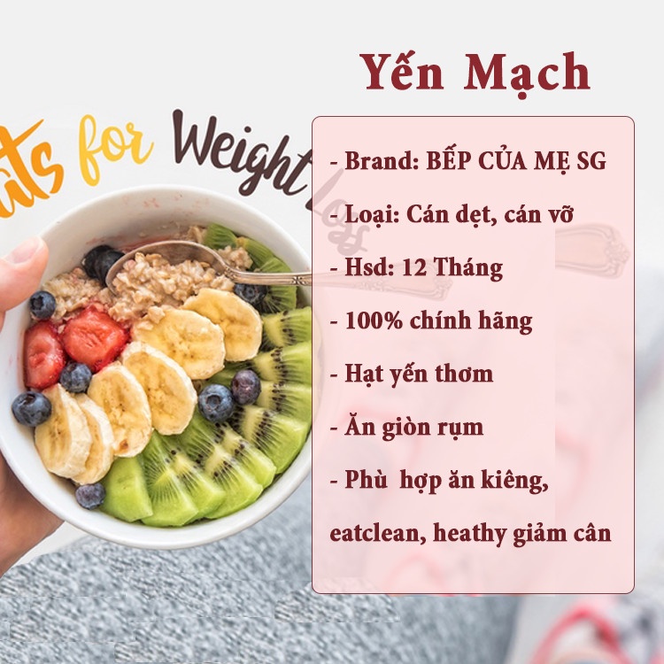 Yến Mạch Giảm Cân Ăn Kiêng Tiện Lợi 5 phút Ăn Liền BẾP MẸ SG