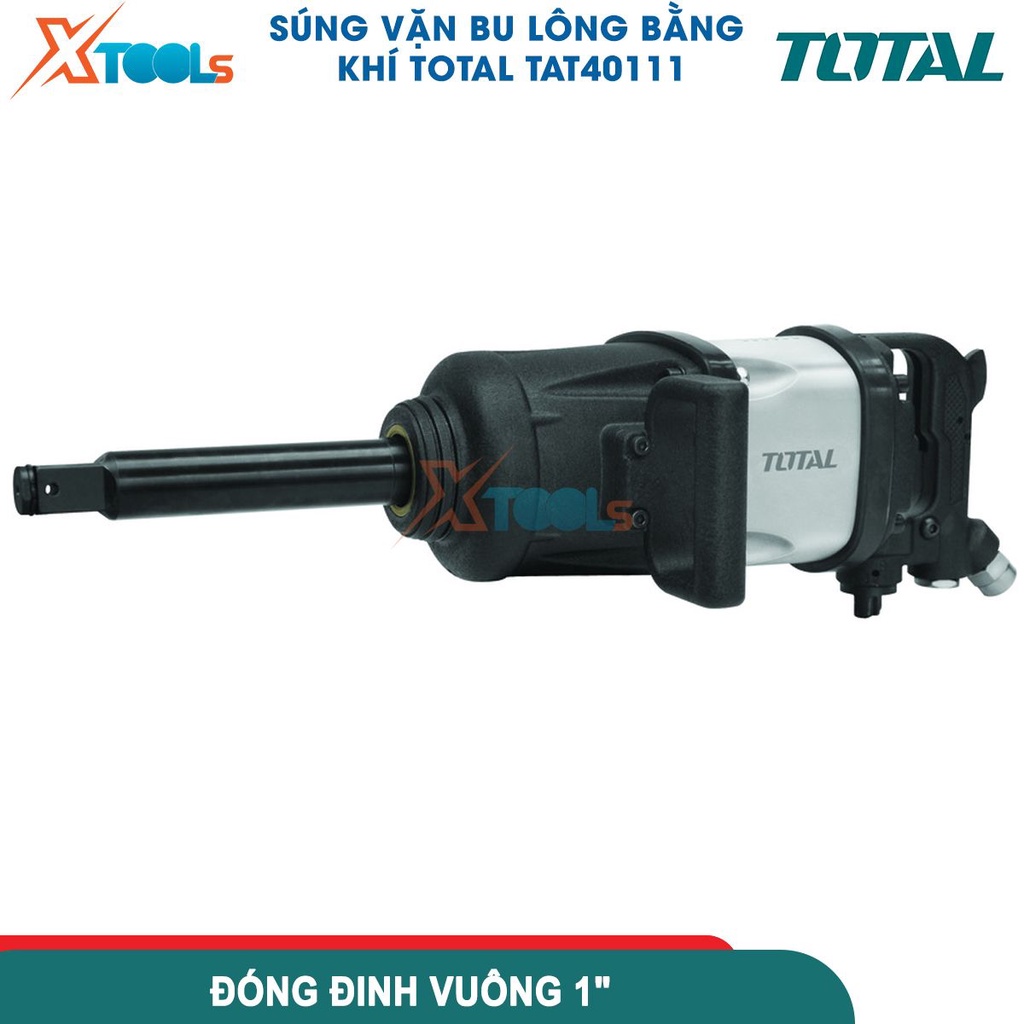 Máy siết bulong khí nén 25mm Total TAT40111 đầu vặn vuông 1'', lượng khí tiêu thụ 1019l/p [CHÍNH HÃNG][XTOOLS]