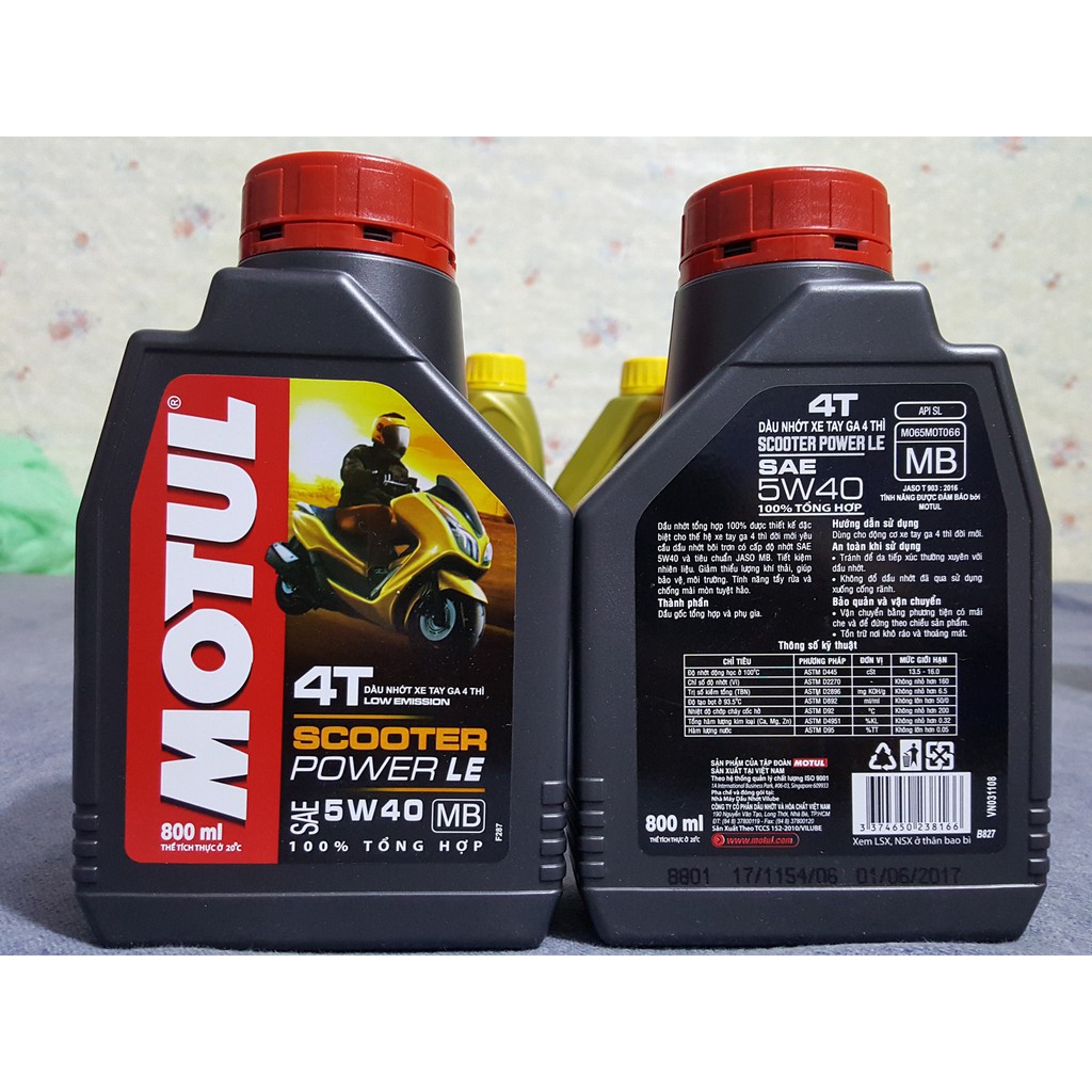 NHỚT MOTUL SCOOTER POWER 5W40 DÀNH CHO XE GA