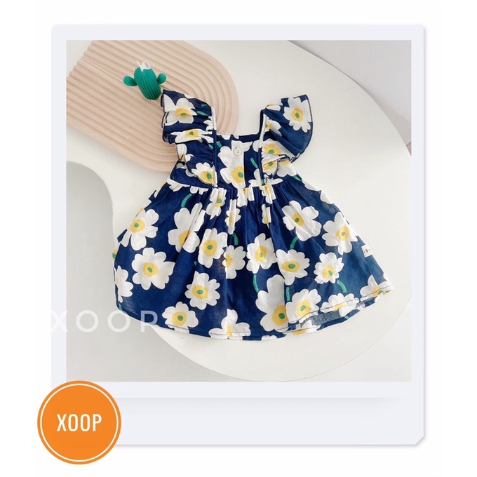 Váy cánh tiên hoa trắng to 3 màu bé gái (8-18kg)