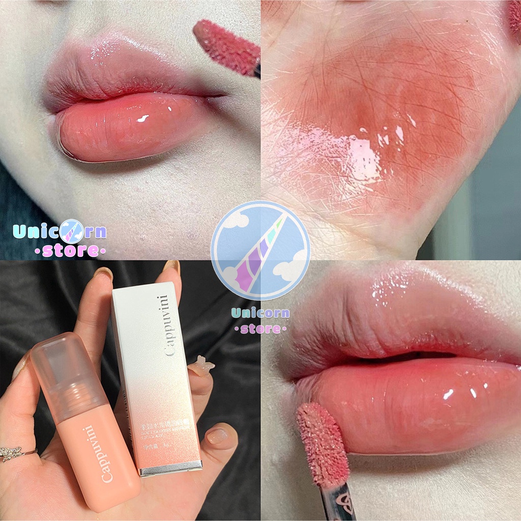 Son Kem Bóng Lì CAPPUVINI Căng Mọng Lâu Trôi Soft Glossy Mirror Lip Glaze A10