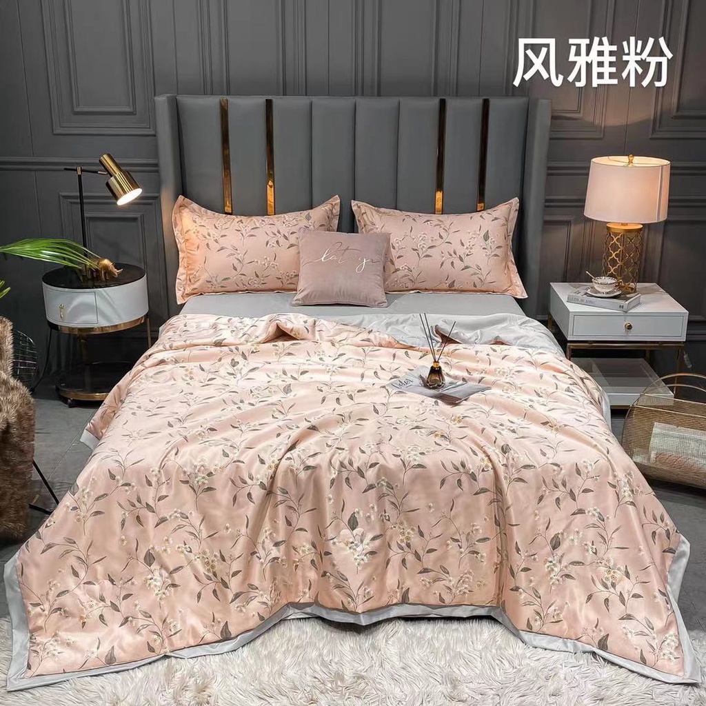 Bộ chăn ga gối lụa thái , sét lụa thái nhập khẩu