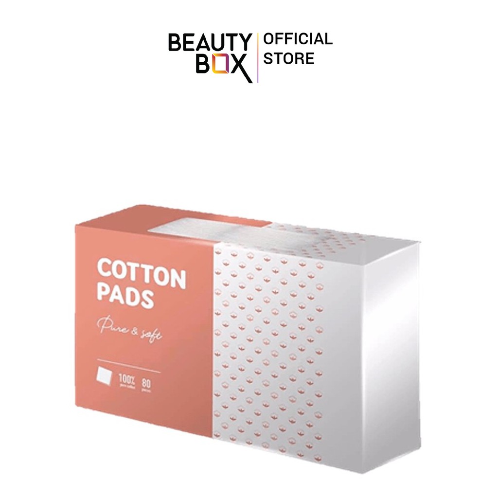 Dụng Cụ Chăm Sóc Da Mặt Beauty Box Cotton Pad Square Puffs 80 miếng/hộp