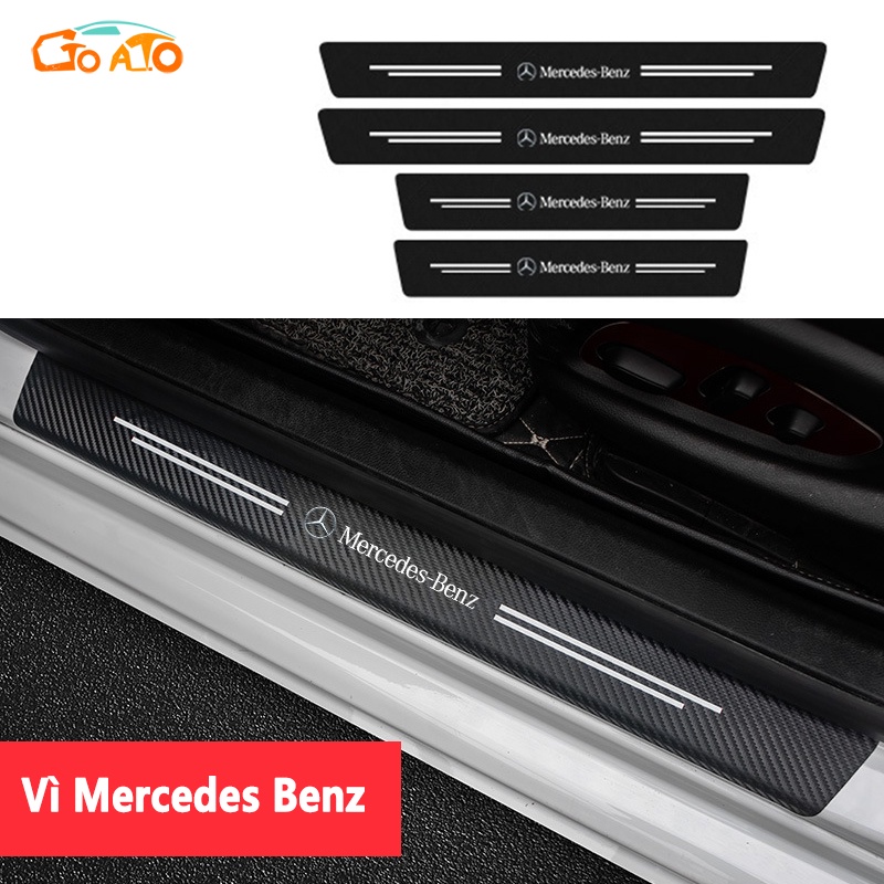 GTIOATO 4 Chiếc Sợi Carbon Dán Xe Dán Cửa ô Tô DáN ChốNg XưỚC Ô Tô Bảo Vệ Cửa ô Tô Phụ KiệN Xe HơI Cho Mercedes Benz W204 G63 GLC C200 W205 C300 AMG GLC300 E300 W213 W212