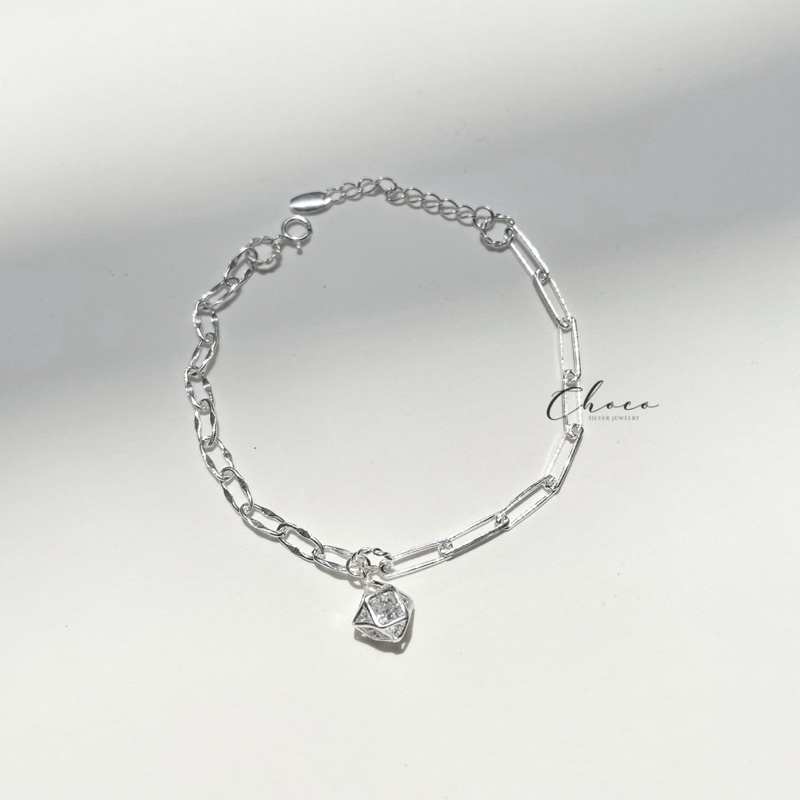 Vòng tay bạc đa giác Choco Jewelry