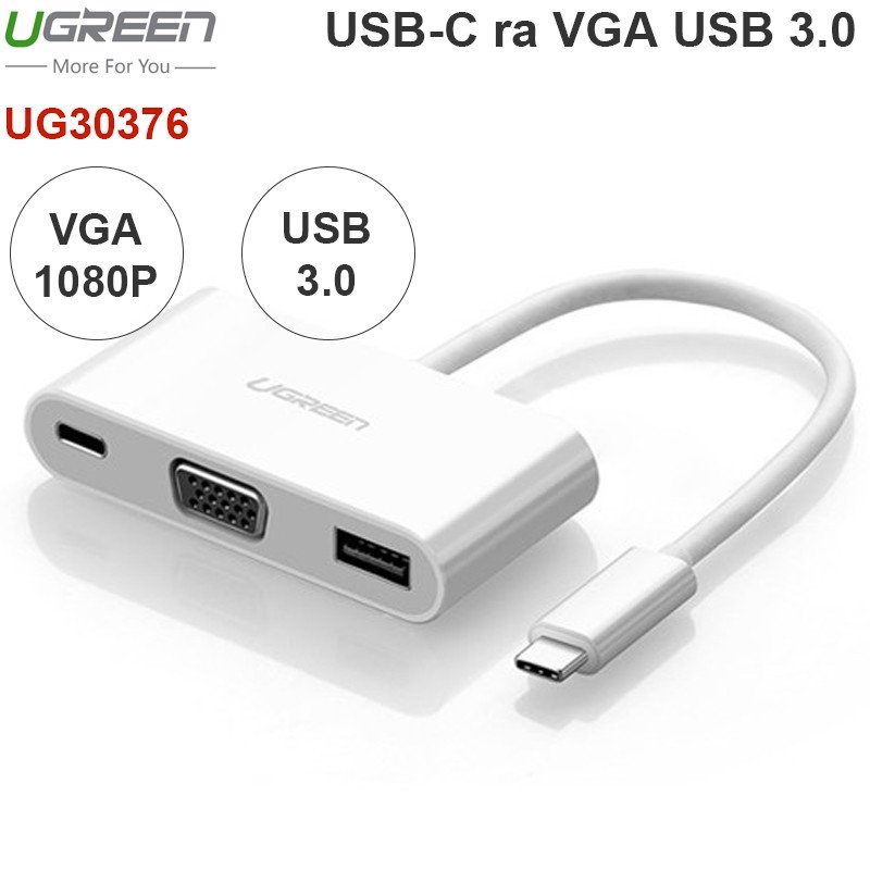 Cáp Chuyển USB Type C sang VGA Cao Cấp Ugreen 30376 Chính Hảng US163