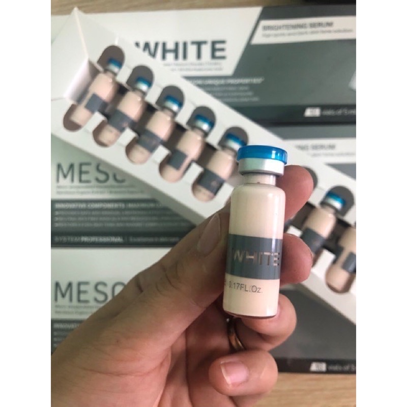 Cấy phấn trắng da MESOWHITE. Hộp 10 lọ