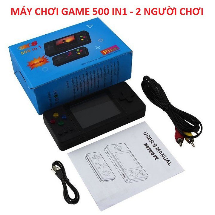 ✤Máy chơi Game, Sup Box 500 In 1 Bản PLUS Cho 2 Người - Kết Nối Với Tivi