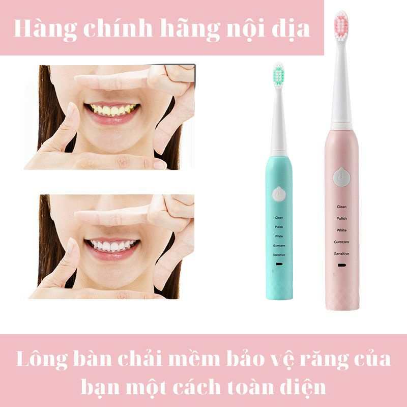 Bàn chải điện tự động đánh răng với 5 chế độ