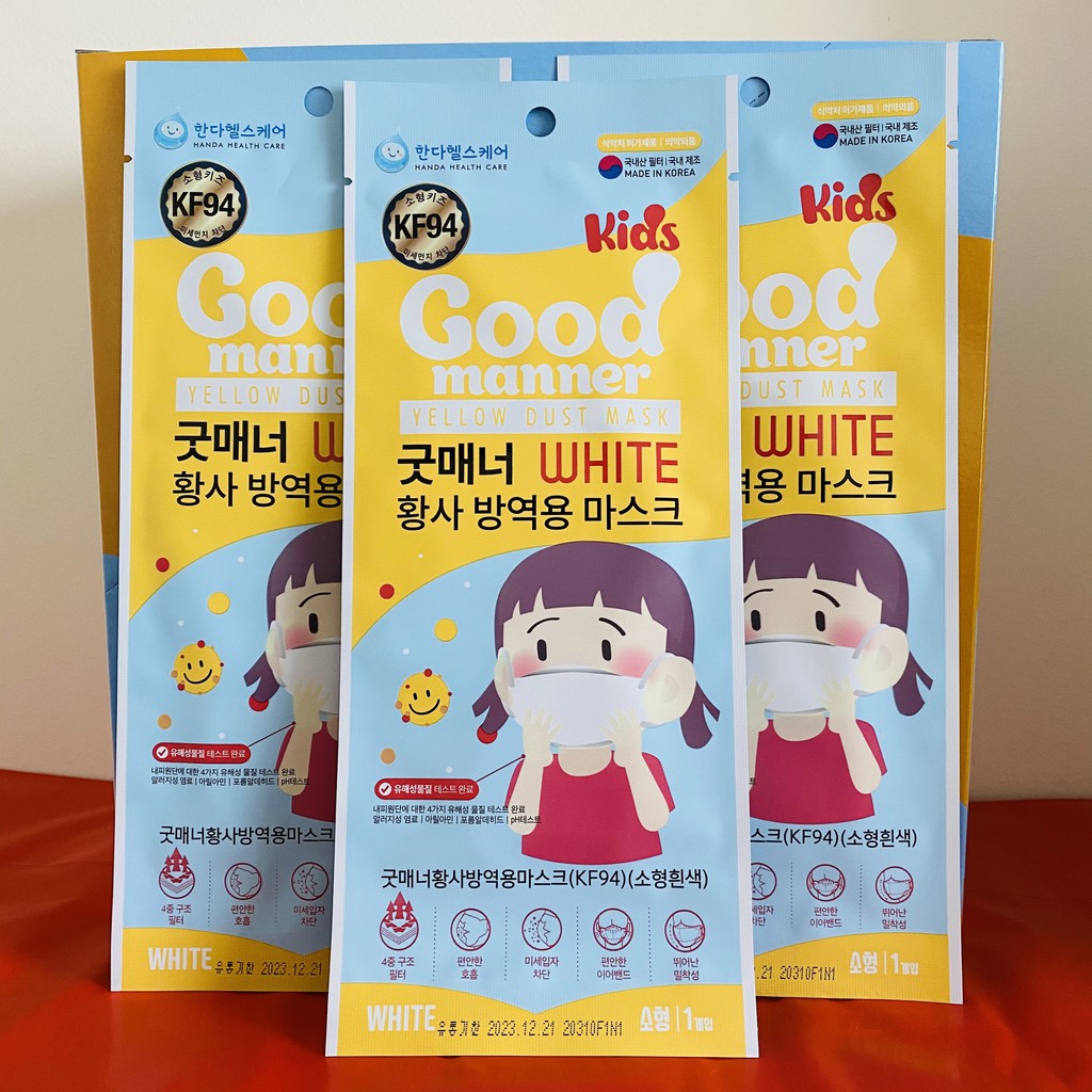 KHẨU TRANG TRẺ EM HÀN QUỐC KF94 GOOD MANNER (1 túi/1 chiếc) | BigBuy360 - bigbuy360.vn