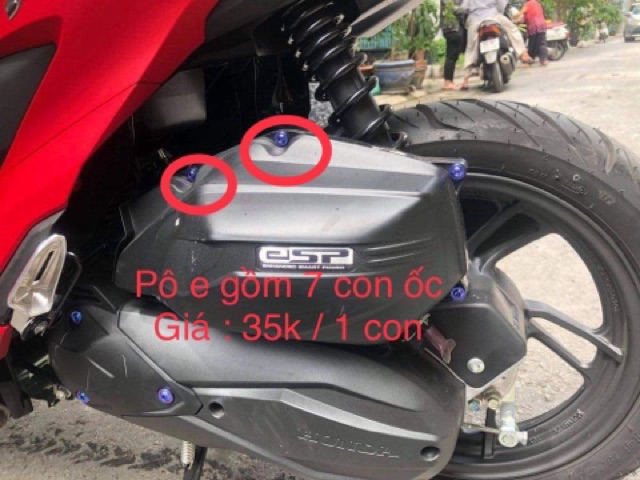 Ốc áo cho xe Yamaha 5li18 ( 5 li xoắn ), pô e tay ga titan Gr5