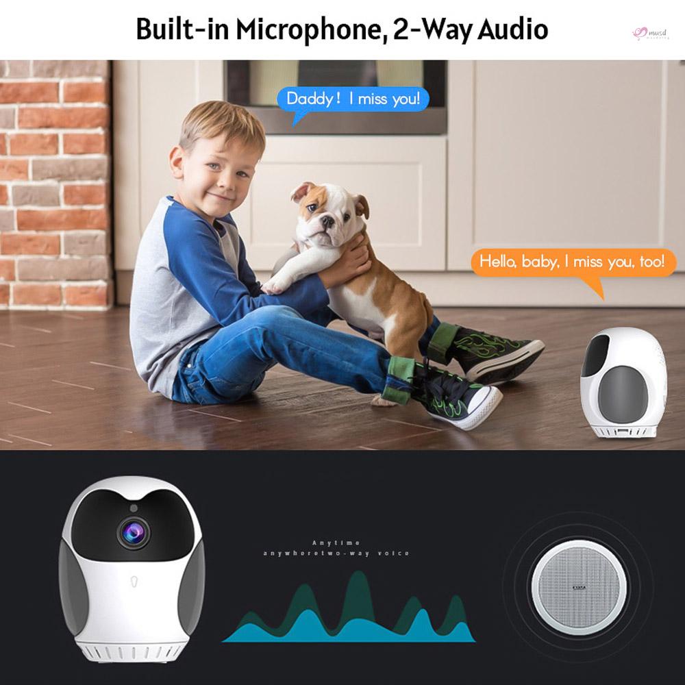 Camera an ninh mini nhìn đêm độ phân giải cao 2 chiều 1080P với đế xoay 360 độ cho gia đình
 | BigBuy360 - bigbuy360.vn
