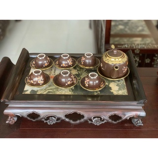 Khay Trà Gỗ Mun - dài 40 x ngang 28cm