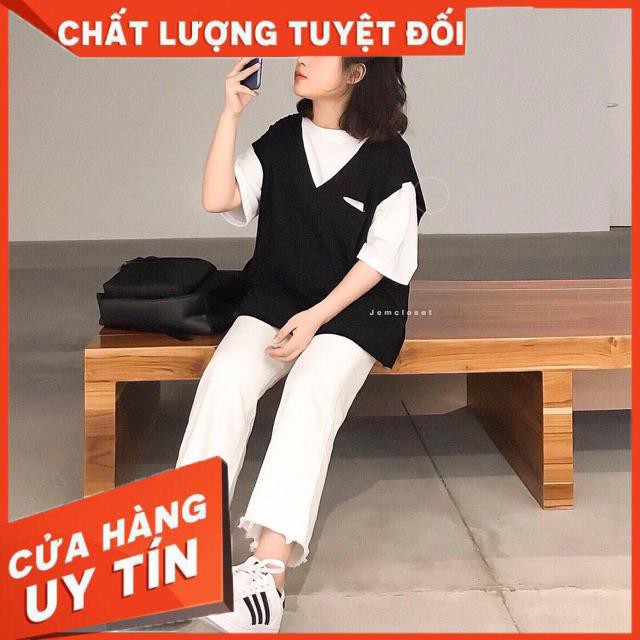 [hình thật] QUẦN JEANS ĐEN ỐNG RỘNG- shop tự chụp