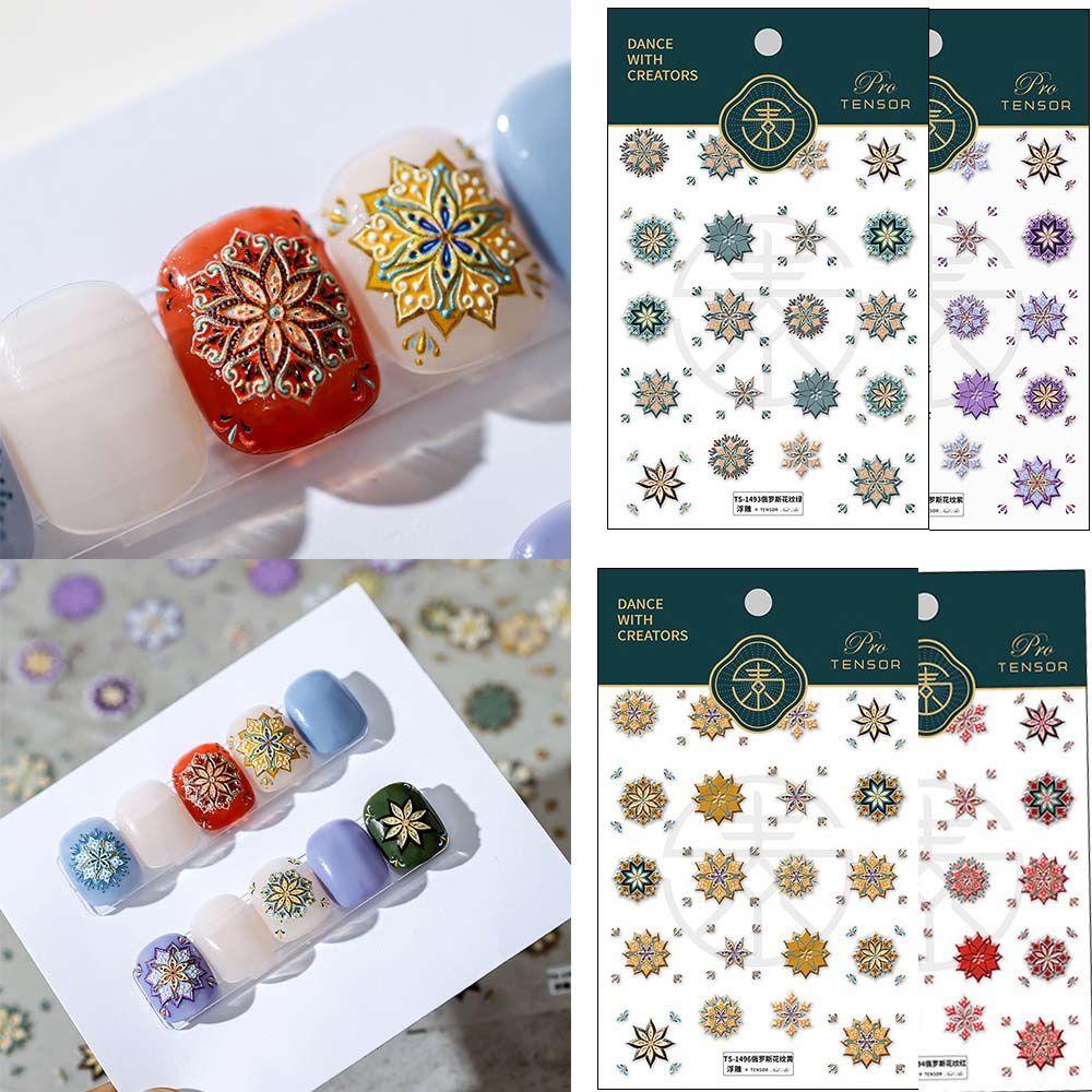 Miếng Dán Trang Trí Móng Tay Tự Dính Dập Nổi Phong Cách Nhật Bản DIY