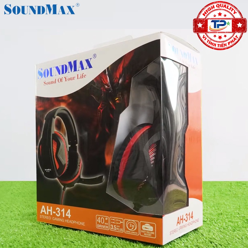 Tai Nghe Chuyên Game Chụp Tai SoundMax AH-314 chuyên nghiệp có Led - Headphone AH314