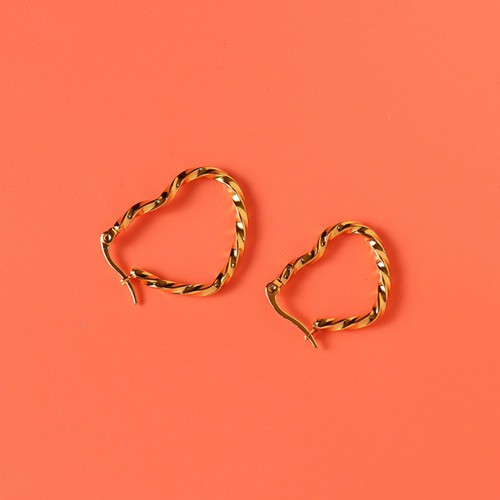 Bông Tai Khoen Trái Tim Thép Titan Ko Rỉ TT 3629