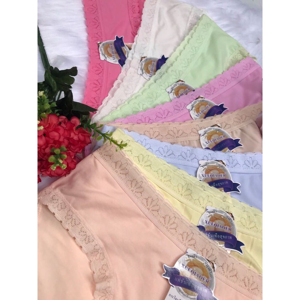 Quần Lót Nữ Cotton Viền Hoa