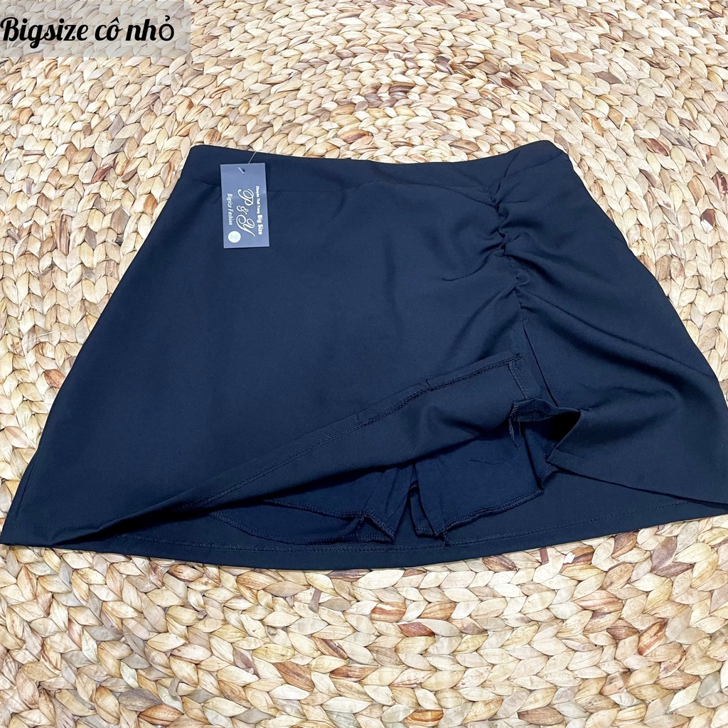 Chân Váy A Bigsize Nhún Một Bên Chất Vải Đẹp Lên Phom Dễ Thương Vải Cotton Lạnh Mềm Mịn  CVN