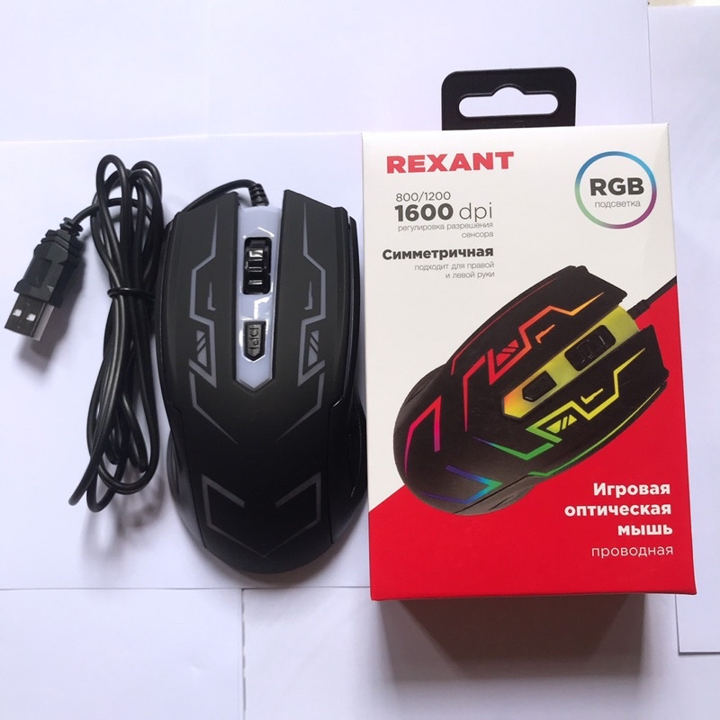 Chuột Máy Tính Để Bàn PC Laptop Văn Phòng Có Dây Kết Nối Usb 2.0 Led RGB Đổi Màu 1600dpi