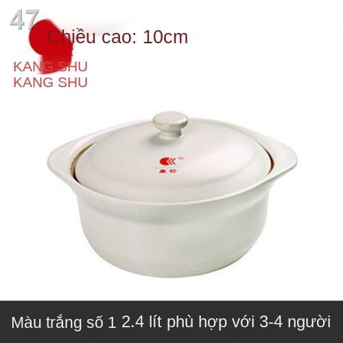 > Nồi hầm nhỏ bằng gốm sứ Kangshu dùng để nấu cháo gia đình một ngọn lửa mở cao chịu nhiệt độ đáy phẳng đựng thịt d