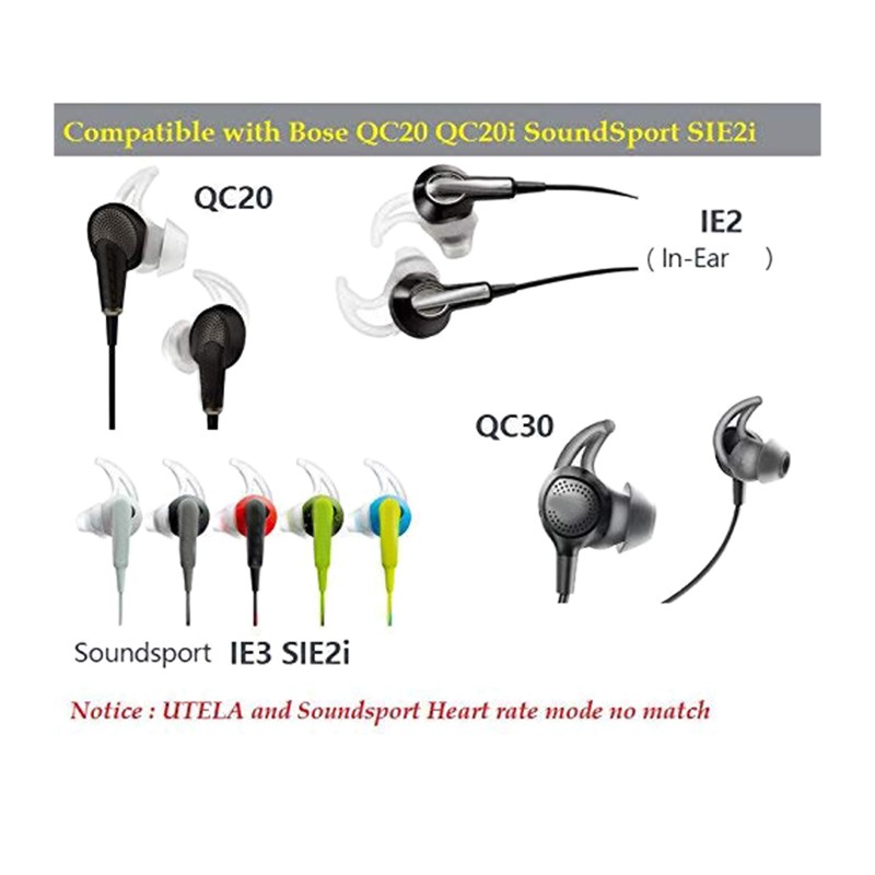 Cặp Đệm Tai Thay Thế Cho Tai Nghe Bose Qc20 Qc20I Qc30 Soundsport Sie2 Ie2 Ie3