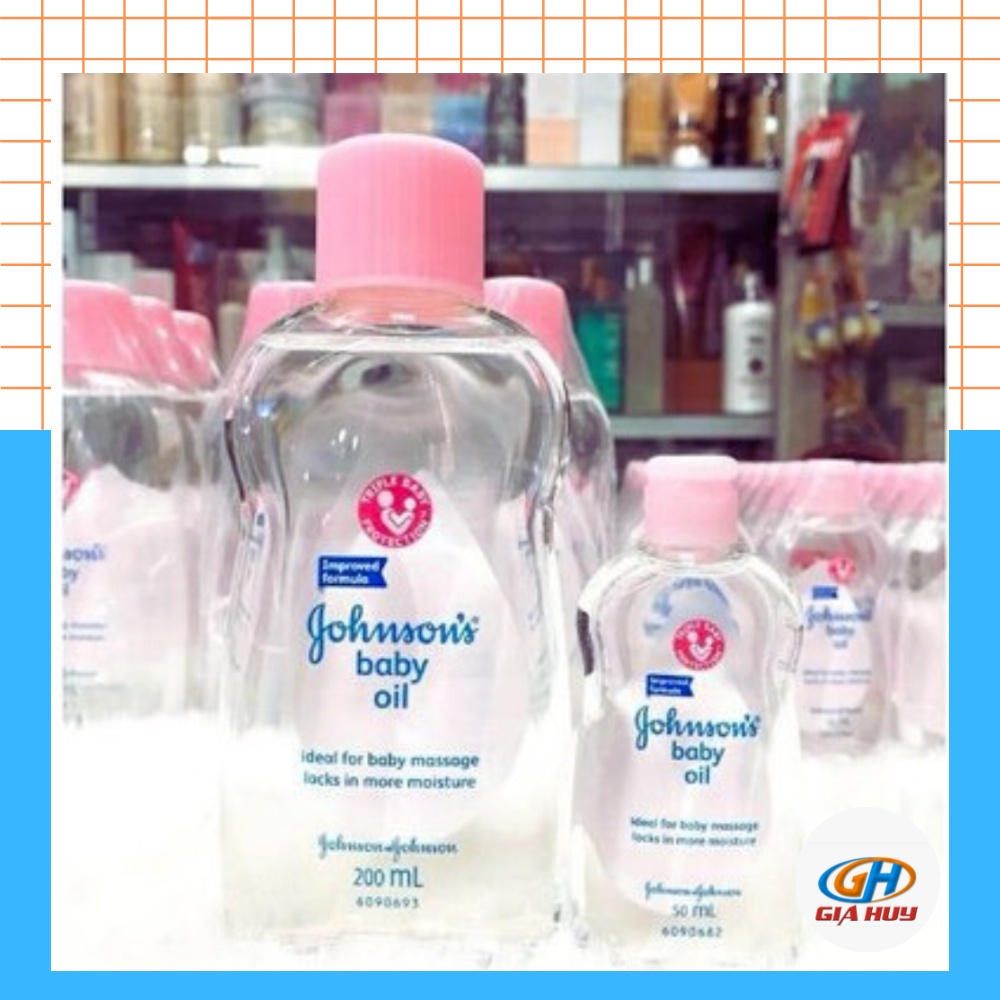 Dầu mát xa dưỡng ẩm cho bé Johnson's baby oil 50ml