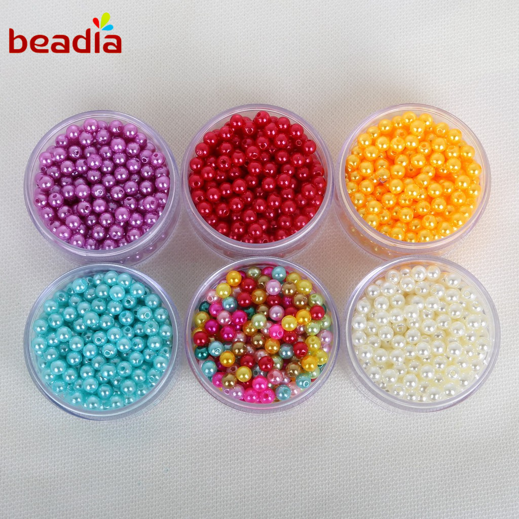 Hạt Ngọc Trai Baedia Nhựa Abs 4Mm 6Mm 8Mm Nhiều Màu Làm Trang Sức