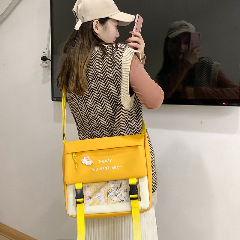 Túi Canvas Đeo Chéo Đựng Thẻ Dành Cho Nữ
