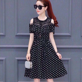 ĐẦM XÒE CHẤM BI ĐÔ REN RS190528