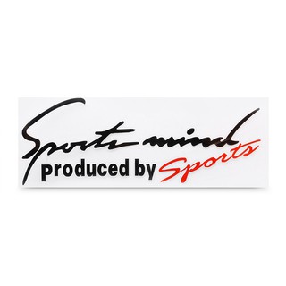 Tem dán mí đèn sport mind màu đen đỏ