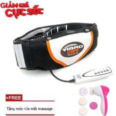 Đai massage nóng và rung Vibro Shape tho eo + Tặng 1 máy rửa mặt 5in1