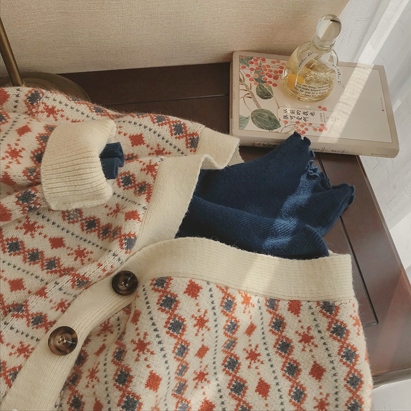 Áo khoác Cardigan nữ áo len dệt kim mới của Hàn Quốc cổ chữ V dài tay áo mùa xuân