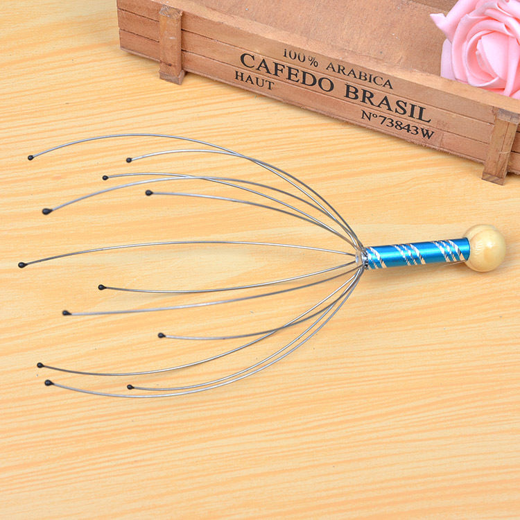 Cây mát xa da đầu thiết kế nhiều màu sắc độc đáo Octopus Head Massager Wire Meridian Brush Household Itching Scratching Head Artifact Itchy Scalp Acupoint Claw