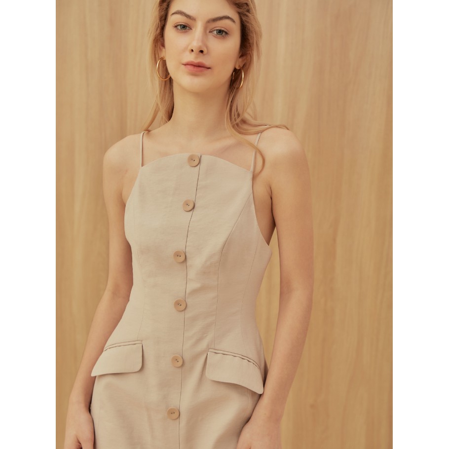 COCO SIN - Đầm 2 Dây Yếm Đính Nút | BigBuy360 - bigbuy360.vn