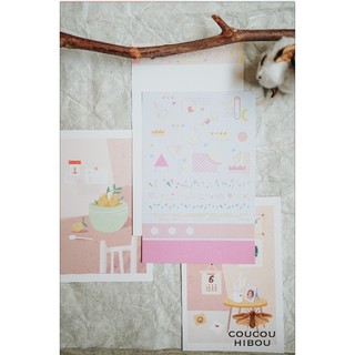 STICKER GIẤY MATTE HÌNH KỶ HÀ- mẫu cam
