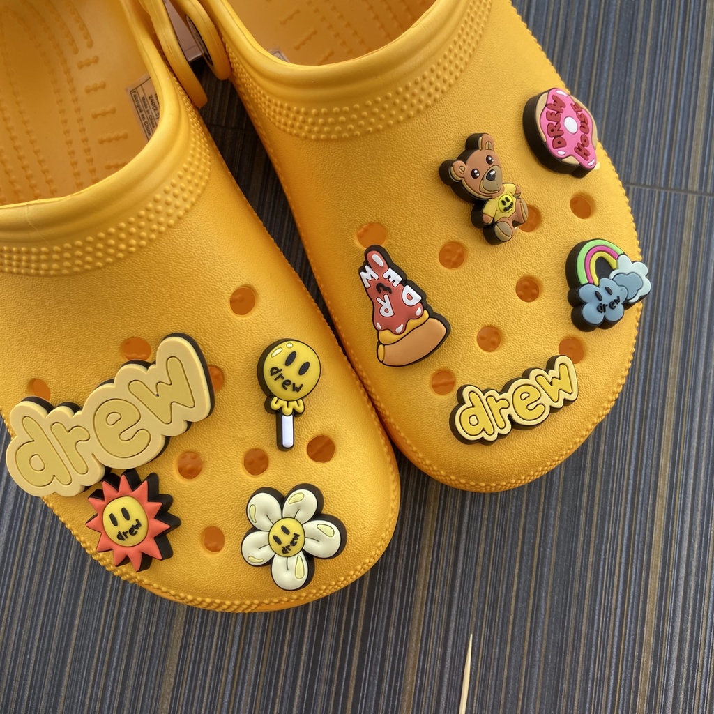Croc Bộ 9 Phụ Kiện Làm Xăng đan Cài Nút Kiểu Dáng Xinh Xắn Cho Bé
