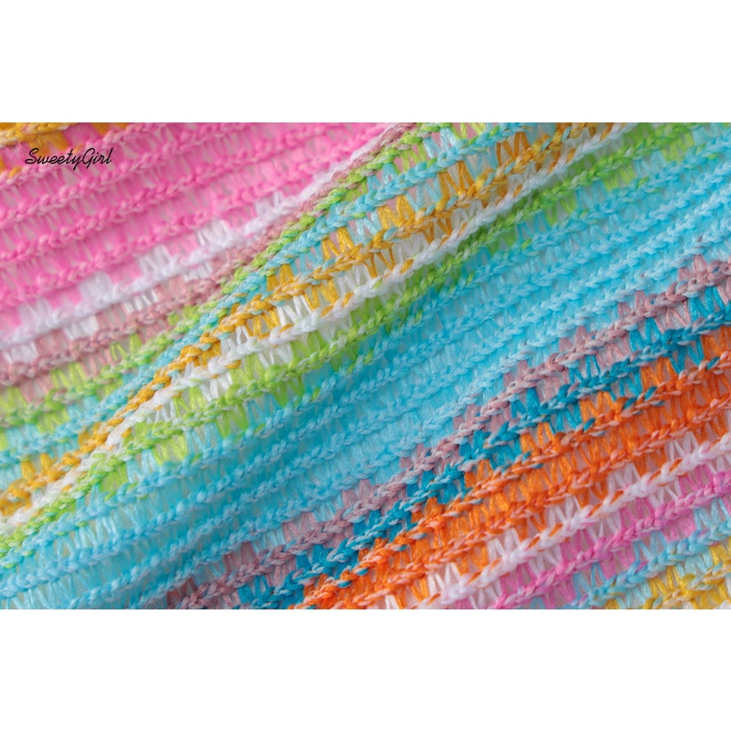 Áo Hai Dây Họa Tiết Kẻ Sọc Màu Sắc 2022 Thời Trang Quyến Rũ Cho Nữ