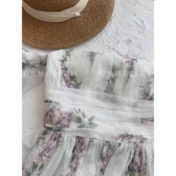 Mell01 dress - Đầm hoa xoè dáng ngắn Onmellem