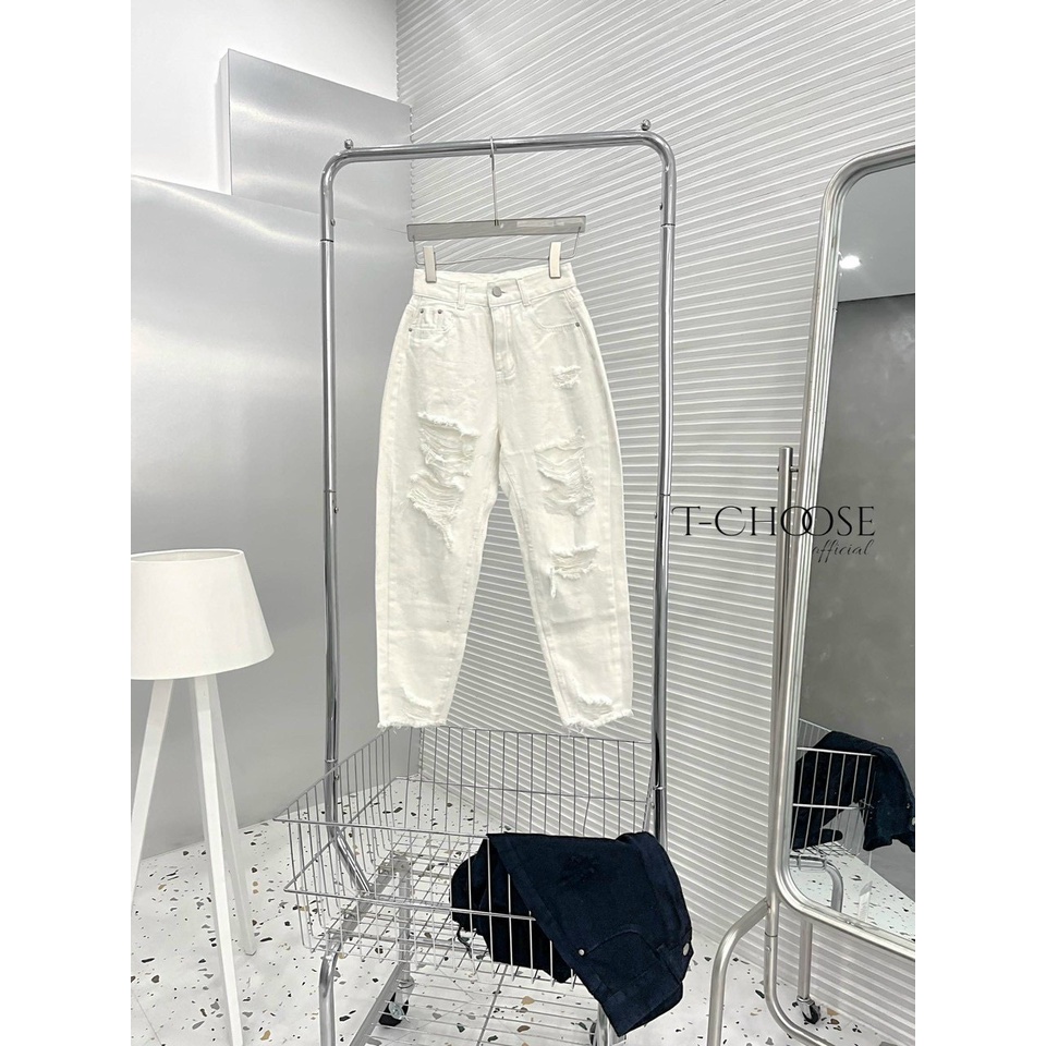 Quần baggy bữ, quần baggy bò rách 2 bên siêu xinh